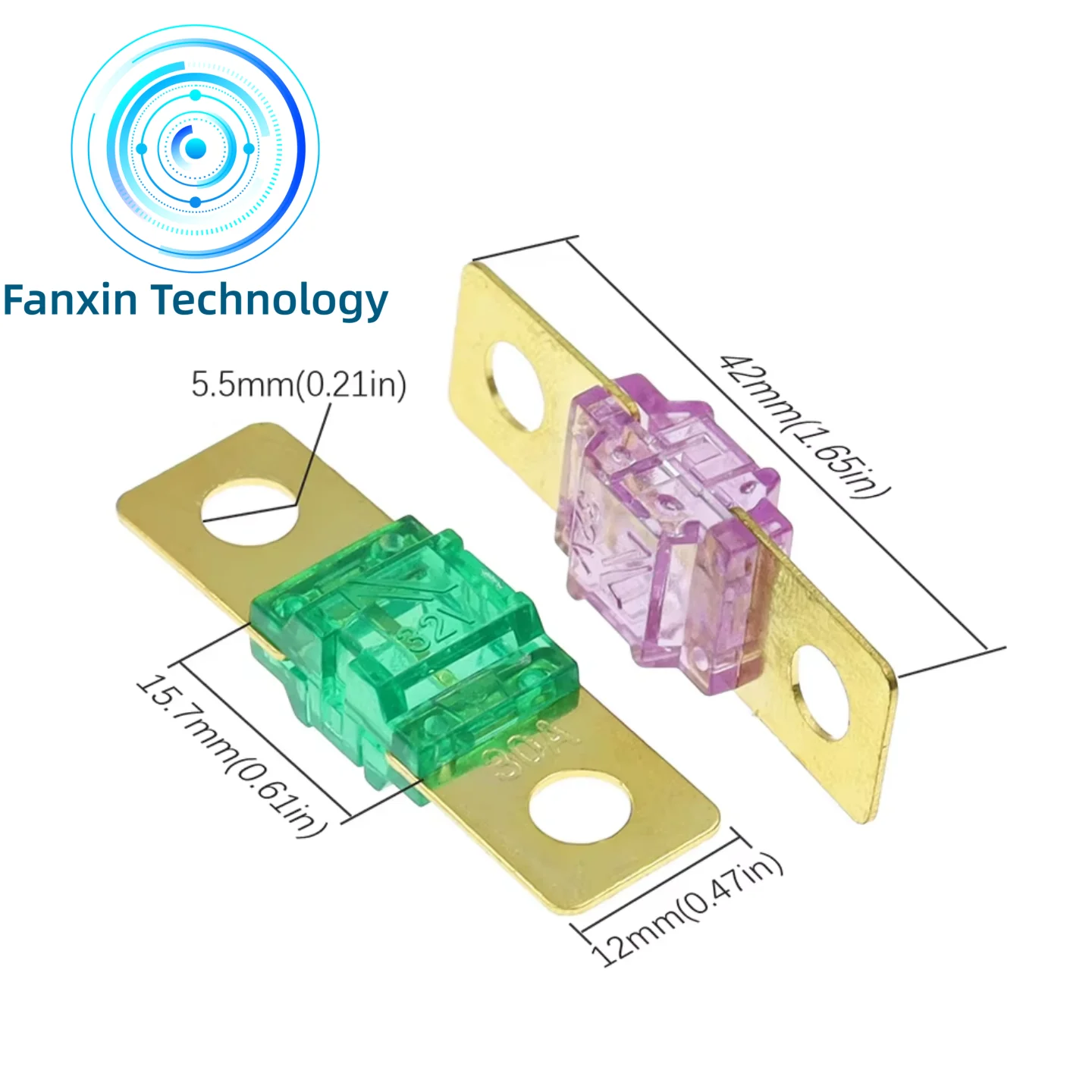 1-10PCS ANS Fuse Gold Plated Stud Car Fuses 20A-175A ANL Mini Car Stereo Audio AFS Fuse for Automotive Electrical Systems