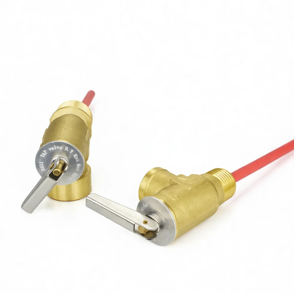 TMOK Brass Safety Valve Temperature Pressure Relief For Commercial Heating Boiler System Water Heater Thermal Guard