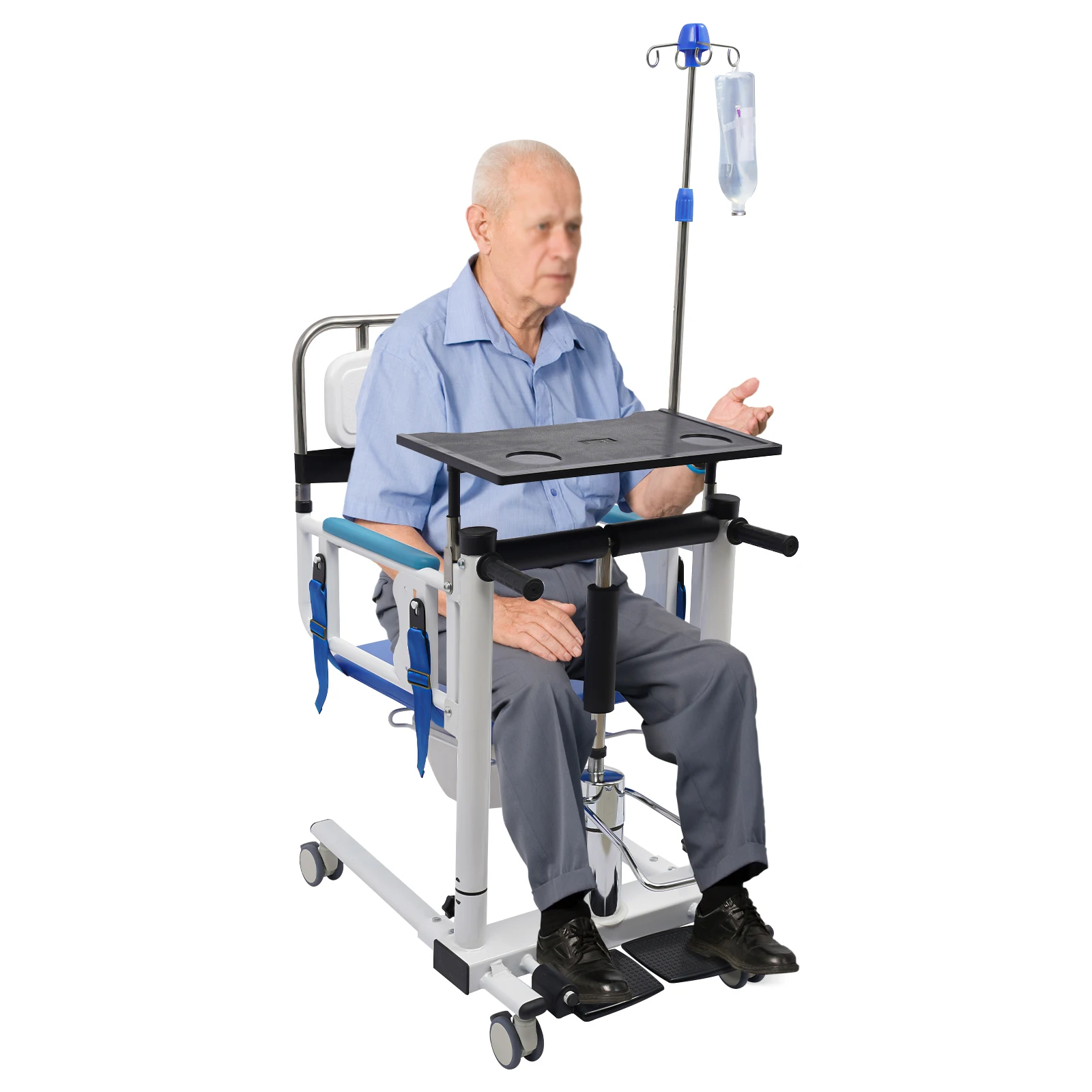 Handicapped Transfer Machine for the Elderly Including IV stand Portable toilet Hydraulic Lift Transfer Chair for Patient