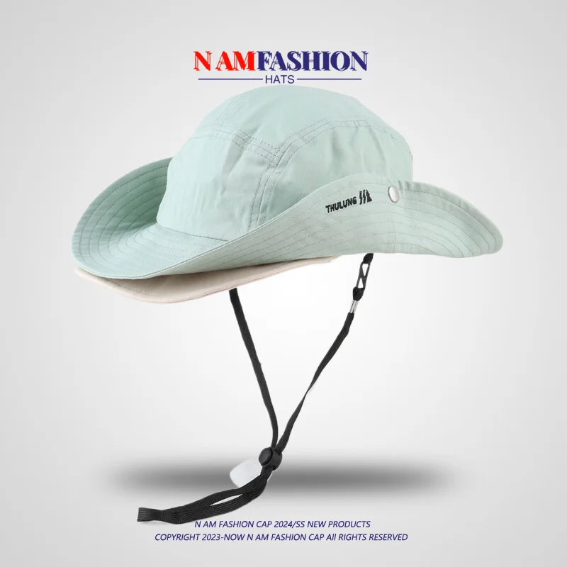 

Double-Layer Brim Bucket Hat Children's Summer Outdoor Camping Sun-Proof Biking Walking Alpine Cap