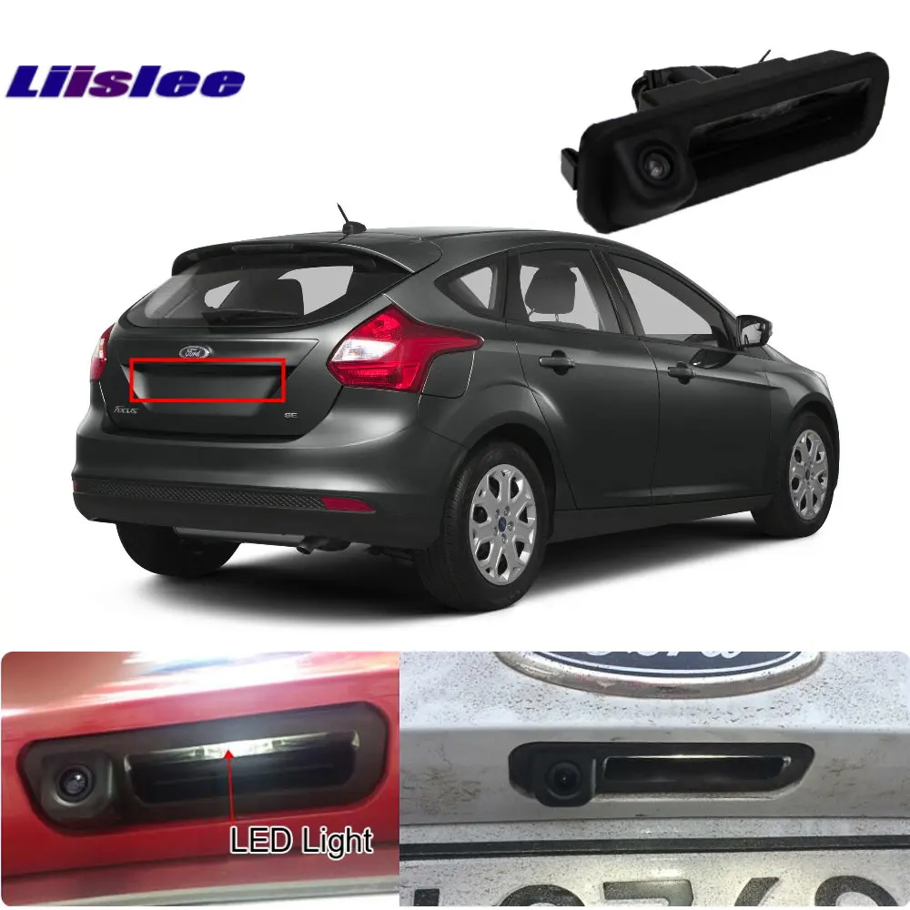 For Ford Focus Hatchback/Sedan 2012 2013 2014 2015 Car Rear View Reverse Camera Parking Back AUTO Trunk Handle HD CCD SONY CAM