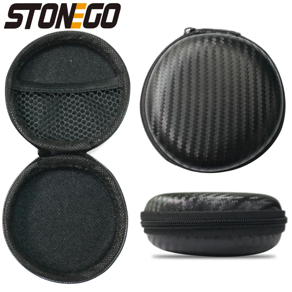 STONEGO Cable Organizer Storage Box USB Hard Case Earphone Keychain Bags Waterproof SD Card Earbuds Holder Box Circular square