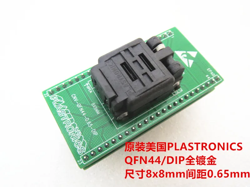 Imagem -02 - Clamshell Qfn44bt0.65-01 Qfn44 Dip44 8*8 mm Espaçamento 0.65 mm ic Queima Assento Adaptador Teste Assento Soquete Banco de Teste