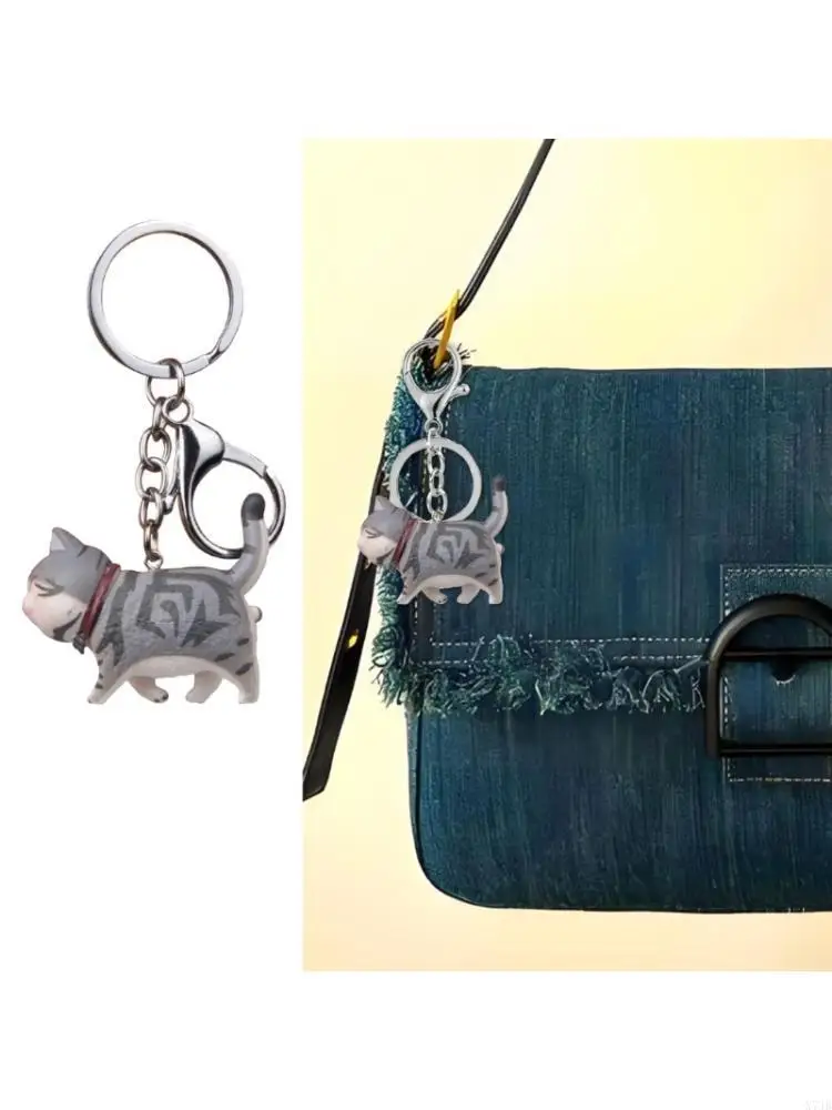 Elegant Cartoon Puss Chain Alloy Construction Bag Hanging Ornament Great For Gifting And Daily Use