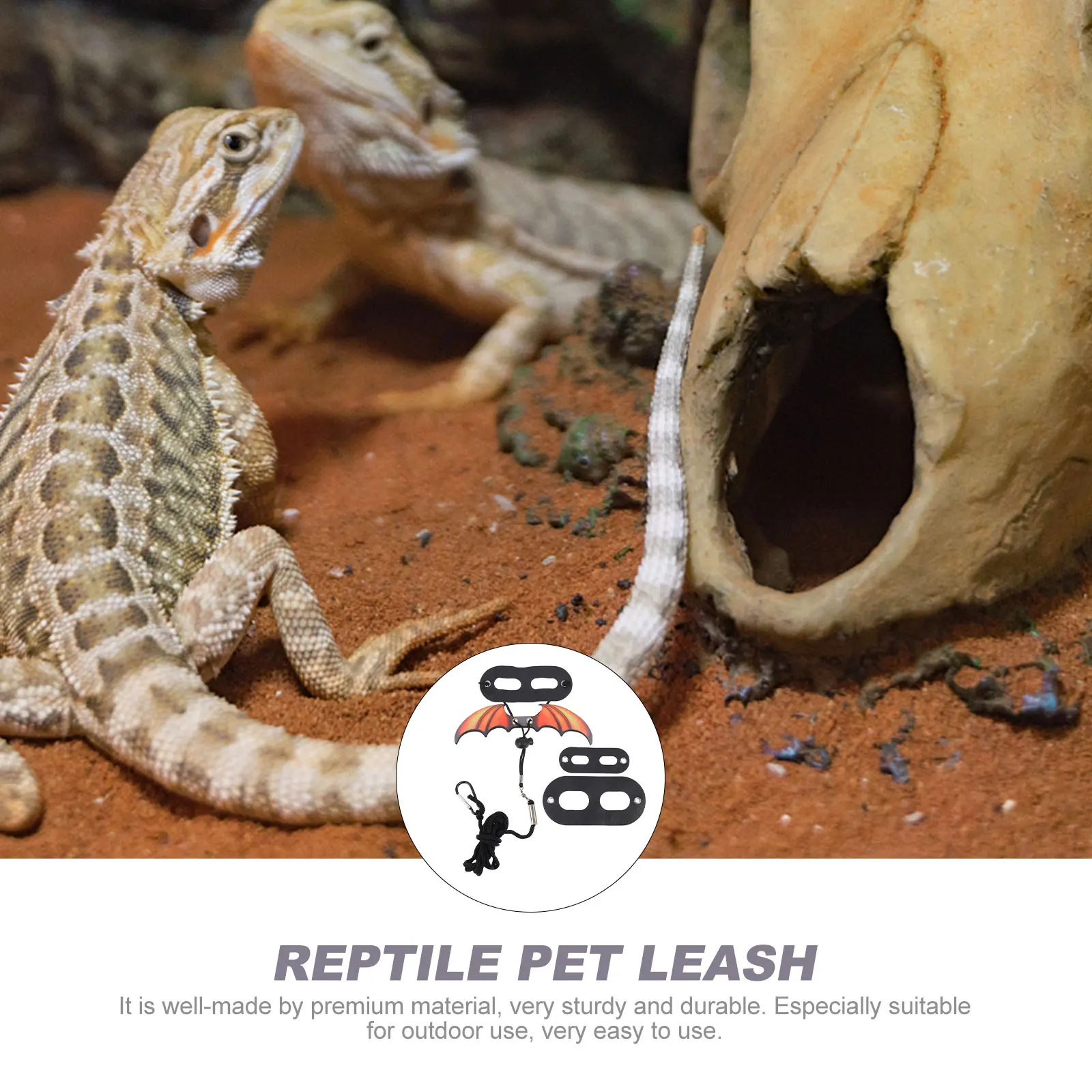 

Bearded Dragon Leash Lizard Harness Adjustable Walk Gecko Supplies Lightweight Durable Small Pet Outdoor Leash Reptile Supply