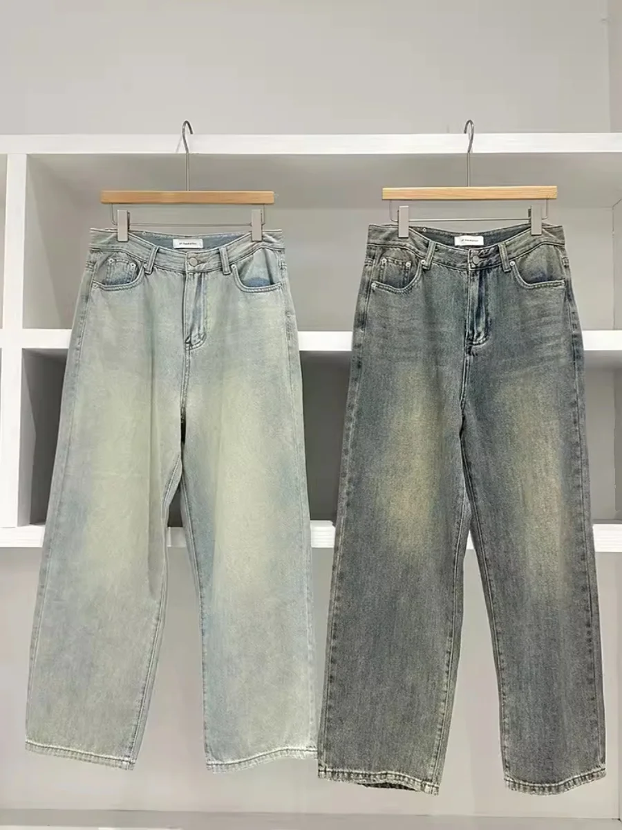 

Мужские прямые джинсы Soft Waed X·T, винтажные повседневные брюки, молодежные, современного кроя, длинные, прочные, износостойкие