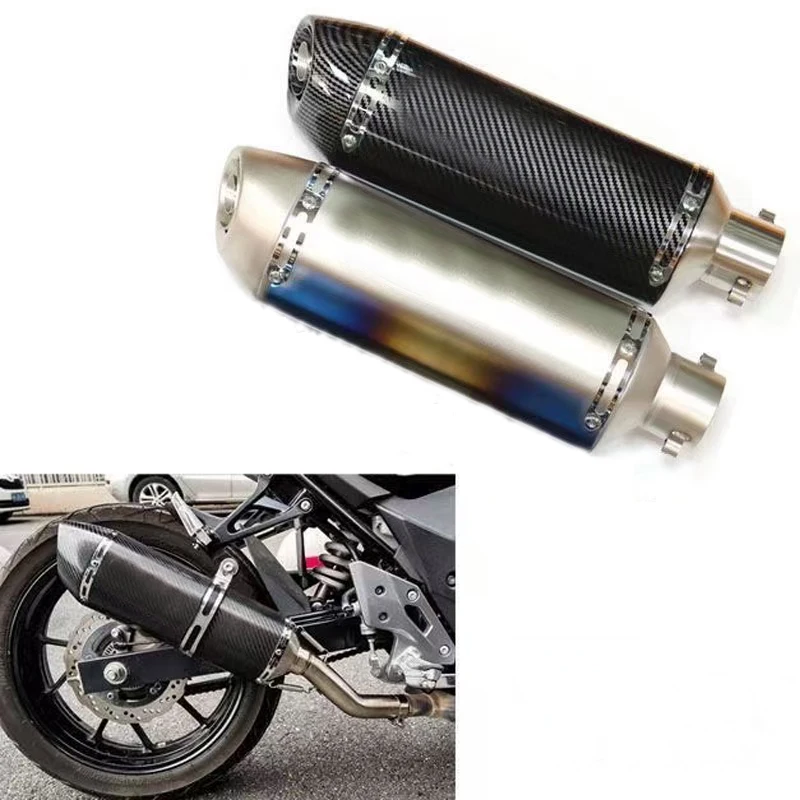 

51MM Universal Motorcycle Exhaust Muffler Pipe With DB Killer For Honda ZX6R ZX10 Z900 1000 CBR1000 650 Z750 800 900 1000