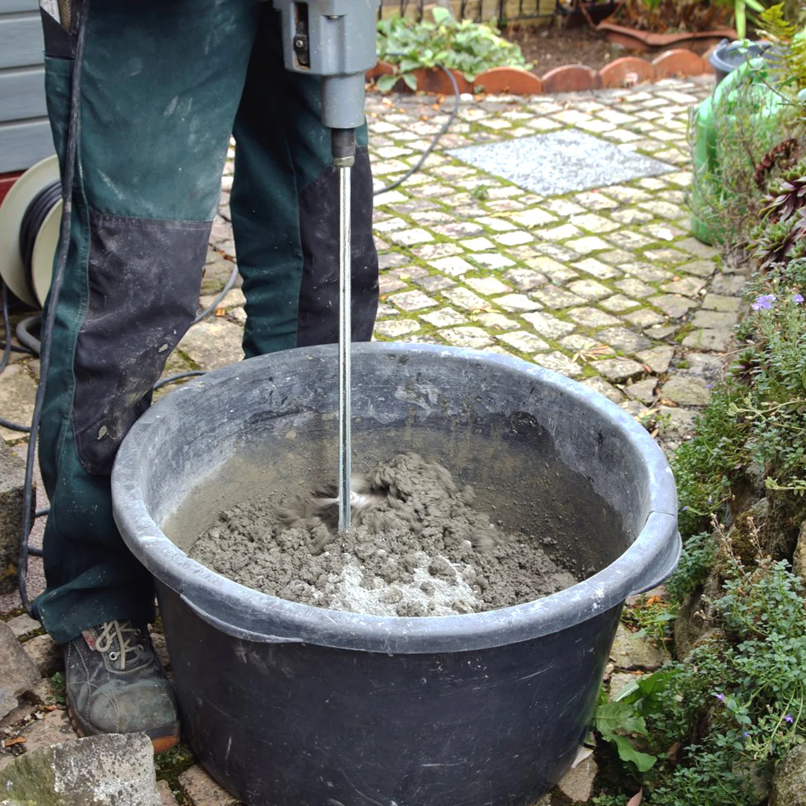 Stick for Mixer Paint and The Tools Attachment Drywall Mud Cement Stirring Rods