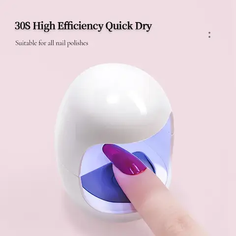 Mini Eggshell Nail Lamp UV LED Fast Curing - Portable USB Gel Nail Polish Dryer for Manicure, Quick Dry Nail Art Tool