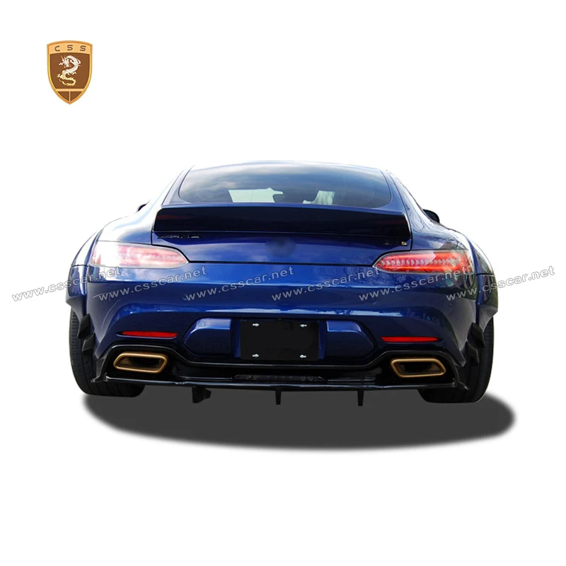 

Car Rear Bumper Diffuser Splitter Lip Guard For Benz AMG GT C190 upgrade PD Style Carbon Fiber Exterior Accessories