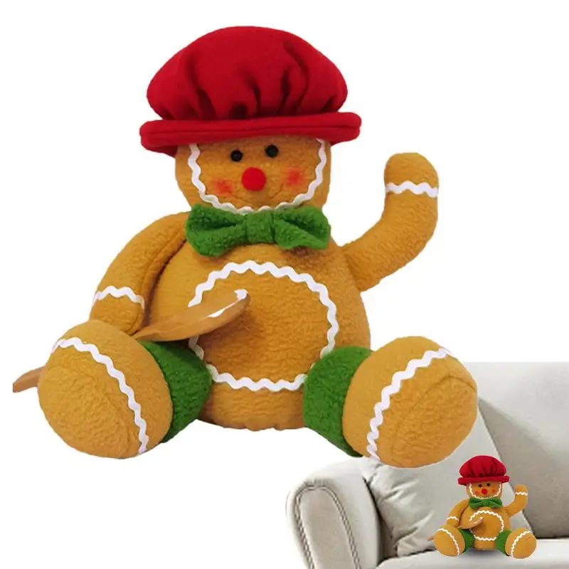 Gingerbread Plush Gingy Plush Toys Gingerbread Christmas Decor Soft Door Window Table Tree Holiday Christmas Season Decor