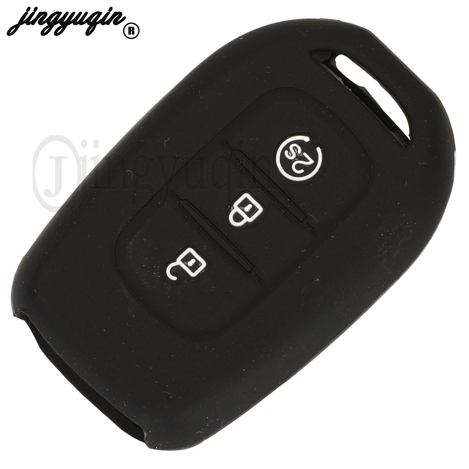 jingyuqin Silicone Car Key FOB Case for Renault Duster dacia Scenic Master Megane Logan Clio Captur Keyless Rubber Cover Protect