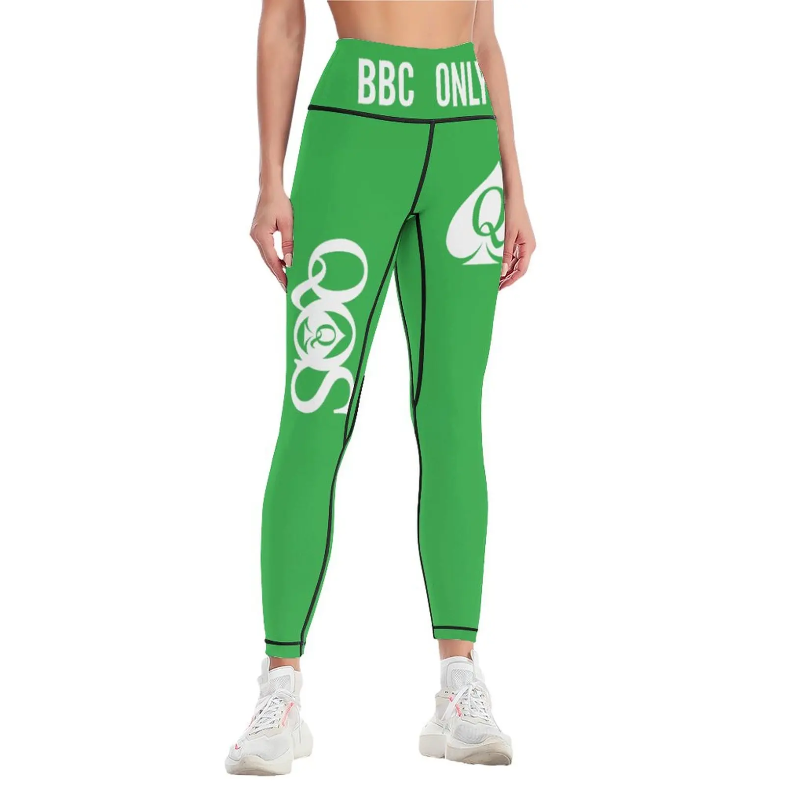 QOS BBC NUR Design Workout Yoga Lange Leggings für Frauen Scrunch Bequeme, weiche Gymnastikhose mit hoher Taille