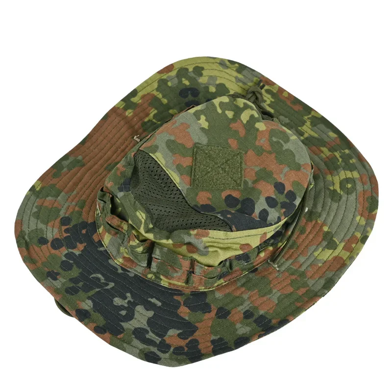 

Tactical Camouflage Boonie Cap Hunting New Wide Brim Hat Men Outdoor Sports Fishing Hiking Sunshade Hat Foldable Soft Hats