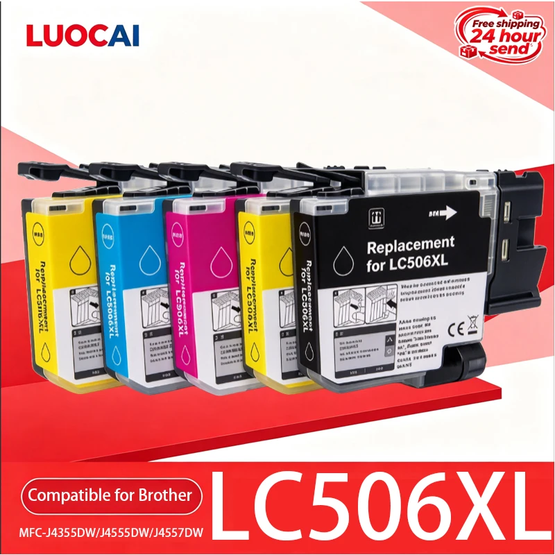1 SET  LC506XL  Ink Cartridge Compatible For Brother MFC-J4355DW/J4555DW/J4557DW  North America and Oceania