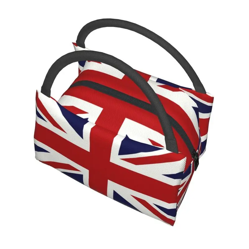 Union Jack Flag Of The UK Insulated Lunch Bags for Women Portable Thermal Cooler Bento Box Beach Camping Travel Shoulder Bag