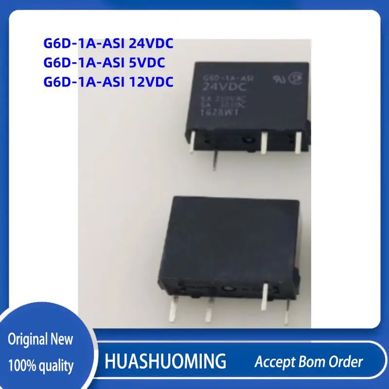 10Pcs/LoT  New  G6D-1A-ASI  G6D-1A   G6D-1A-ASI  5VDC  12VDC  24VDC   G6D 1A  ASI   5A  4PIN