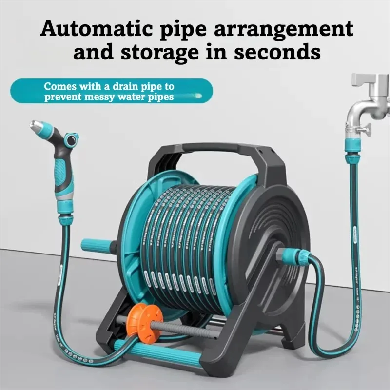 Wholesale Water Hose Pipe Storage Rack Garden Hose Reel High Pressure Empty Garden Water Hose Reel Outdoor