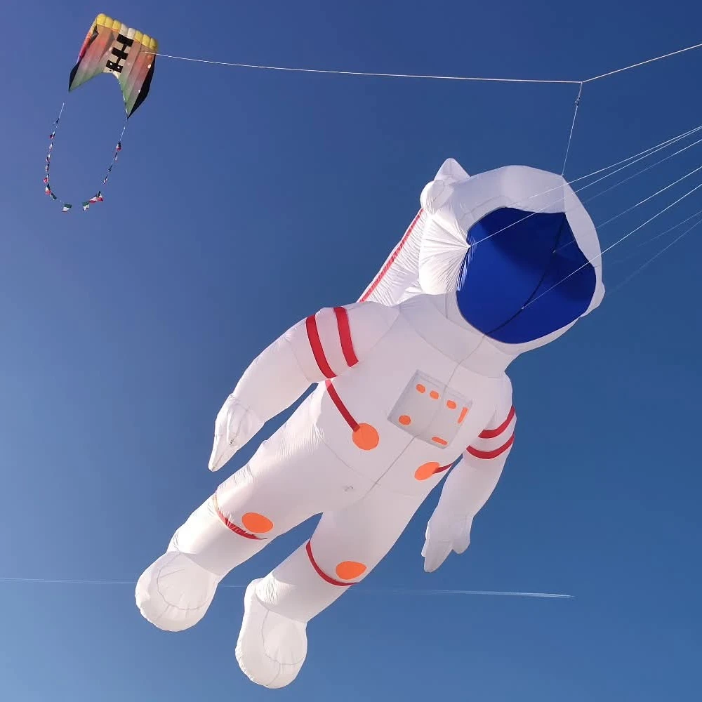 4M Soft Inflatable Spaceman Kite for Adults 40D Nylon Astronaut Show Kite