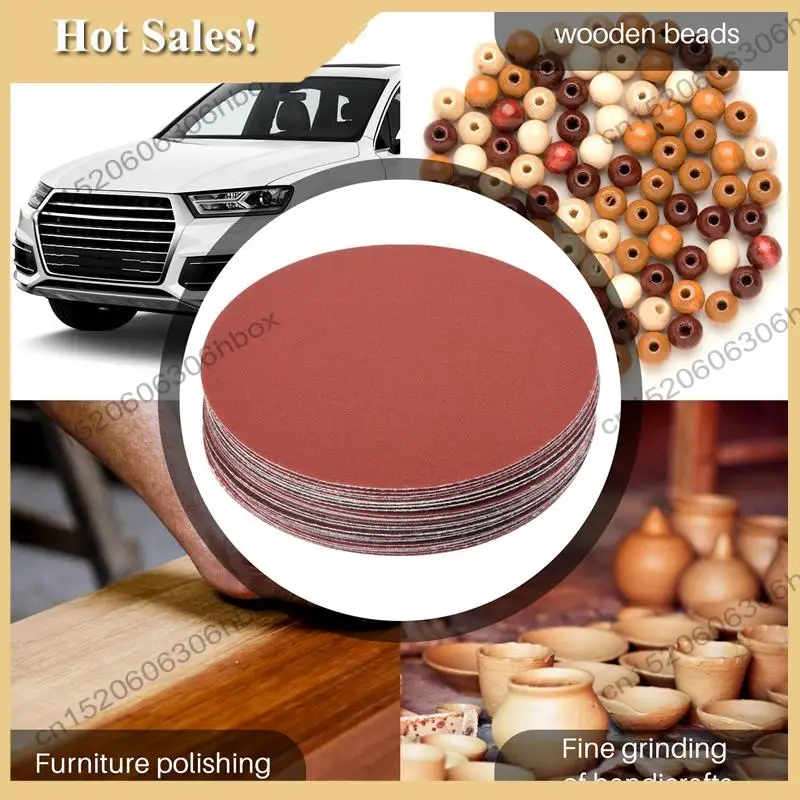 

-HOPE 30PCS 5 Inch 125Mm Round Sandpaper Disk Sand Sheets Grit 320/400/600/800/1000/1500 Hook & Loop Sanding Disc For Sander Gri