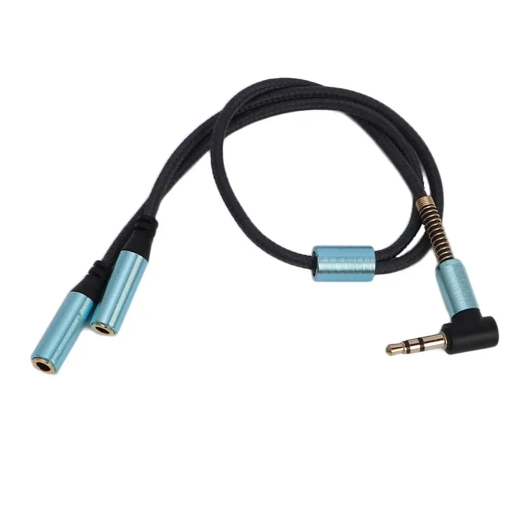 Male to Female 1 To 2 Dual Female Audio Connector Y Splitter Cable Audio Cable Headphone Adapter Audio Extension Cables