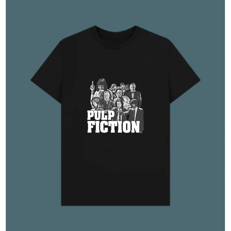 

0422 Retro movie Pulp Fiction Vintage Gift t shirt 100% cotton printed tee Crew Neck Short Sleeve Graphic clothes All size tops