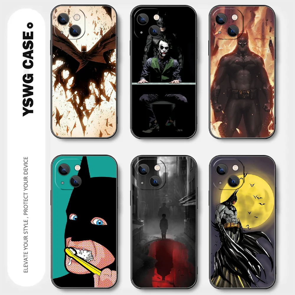 Batman Wayne Phone Case For iPhone 15 14 13 12 11 8 Pro Max X XR XS Plus Mini Cover Black