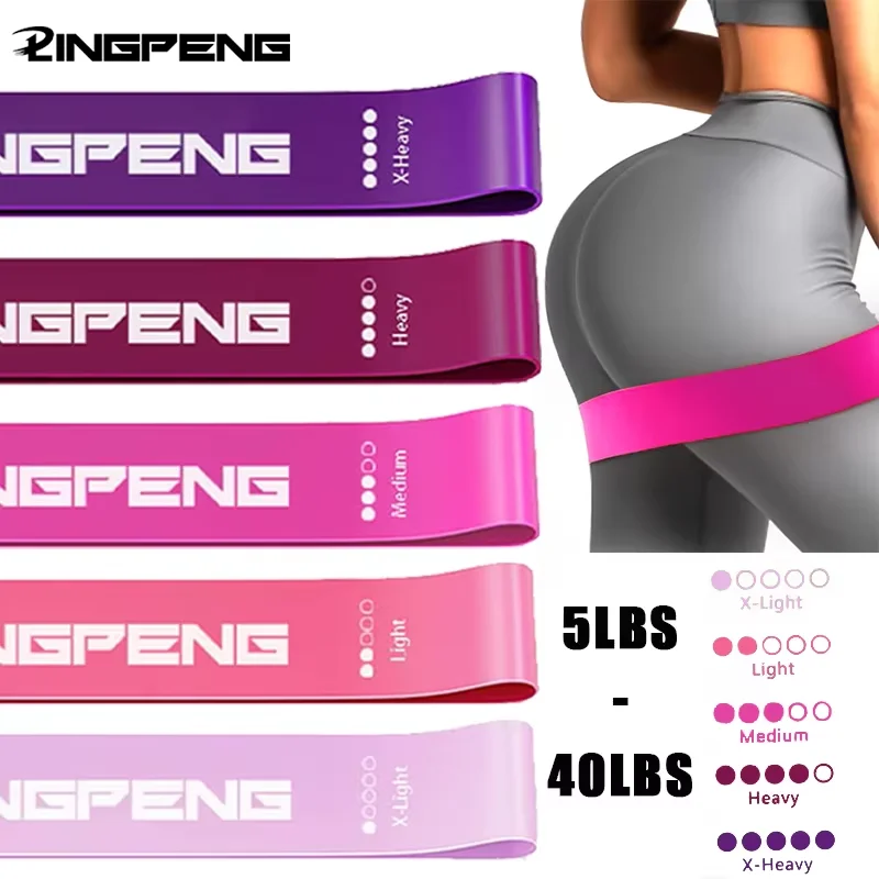 Tragbare Fitness-Trainingsgeräte, Gummi-Widerstandsbänder, Yoga, Fitnessstudio, elastische Zahnfleischstärke, Pilates, Crossfit, Damen, Gewicht, Sport