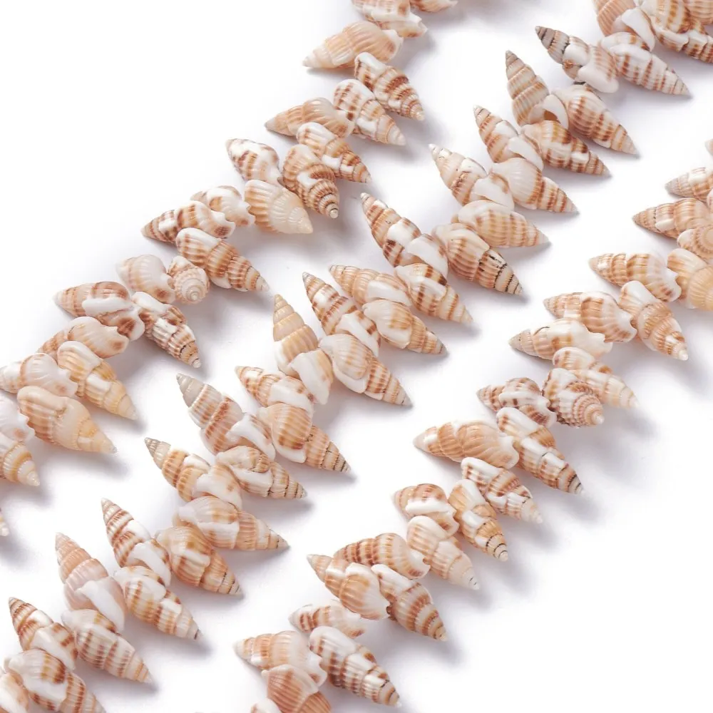 20Strand Natural Spiral Shell Beads Strands for Beach bracelet necklace jewelry Summer Ocean Home Decor accessories DIY making