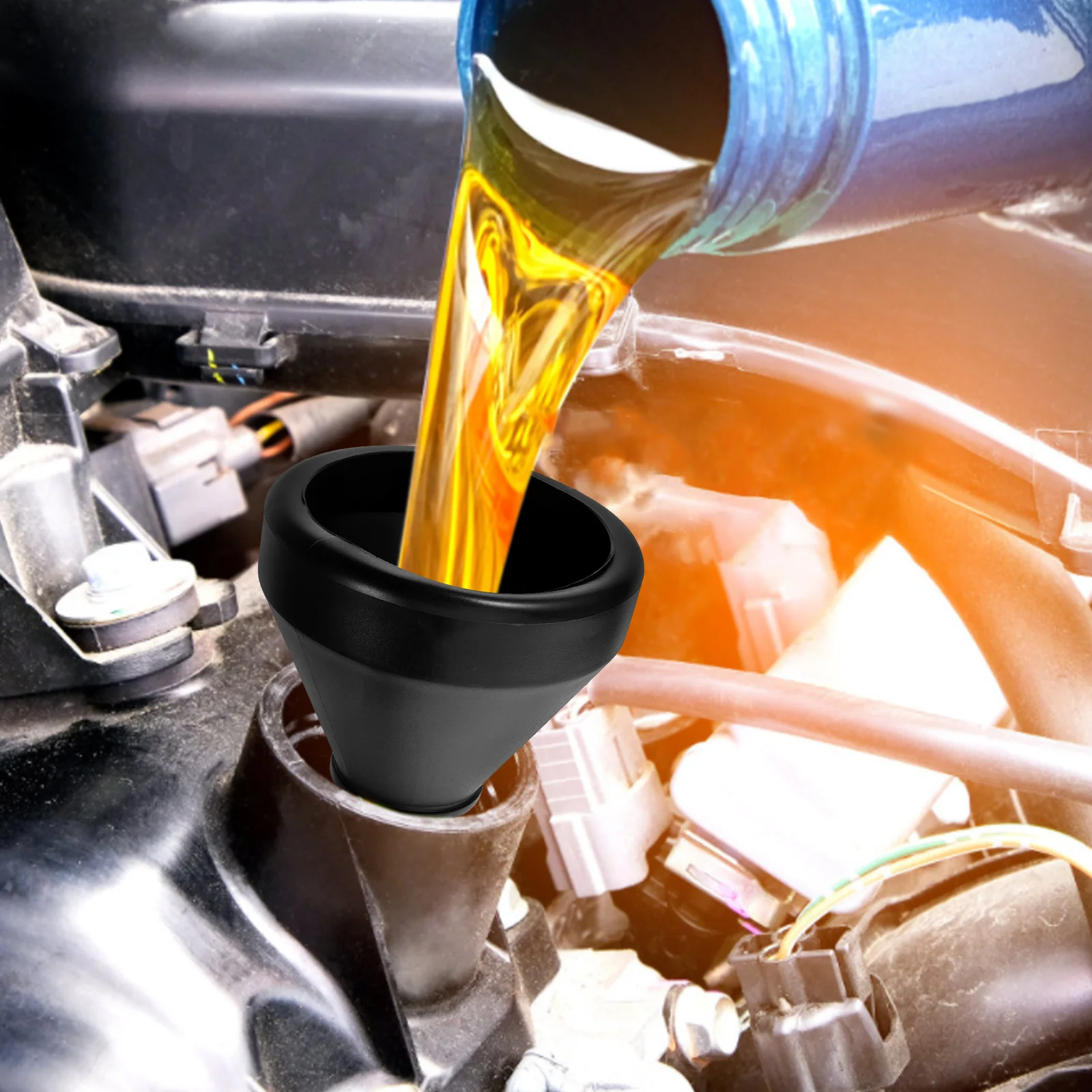 

Plastic Fuel Funnel for Car Motorcycle Gas Tank Filling Durable Thick Oil Funnel Automotive Refueling