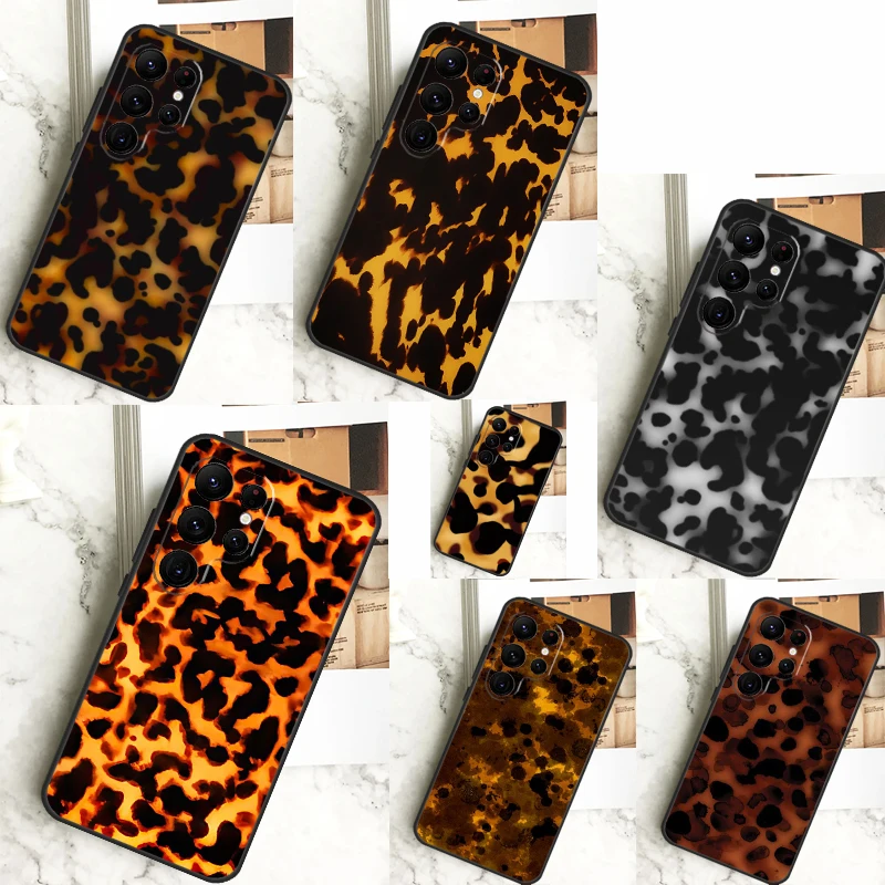 Tortoiseshell Tortoise Shell Case For Samsung Galaxy S23 S22 S24 Ultra S8 S9 S10 Plus Note 10 20 Ultra S20 S21 FE Cover