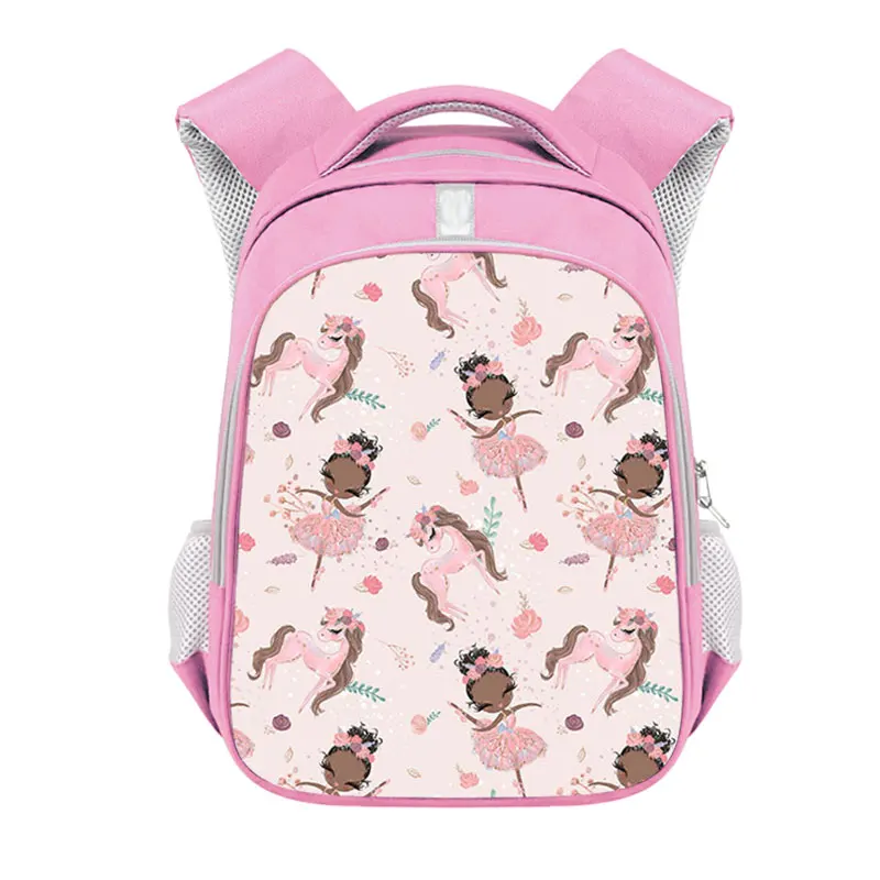 Cartoon Ballet Dancer Print Backpack Children School Bags Kids Kindergarten Bag Girls School Backpacks Pink Bookbag Gift