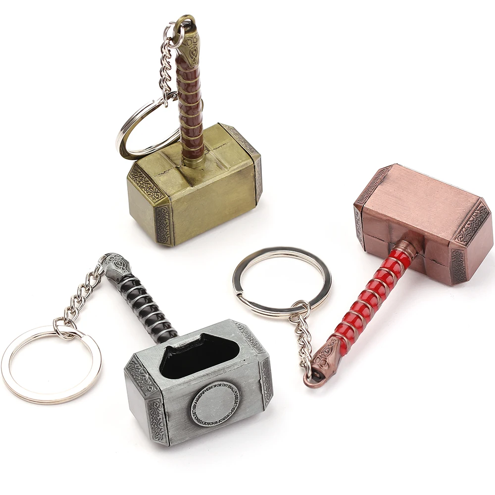 Avengers Thor Hammer Metall-Schlüsselanhänger Kreativer Modischer Flaschenöffner Auto-Schlüsselanhänger Accessoire Geschenk für Männer und Frauen – Detail 7