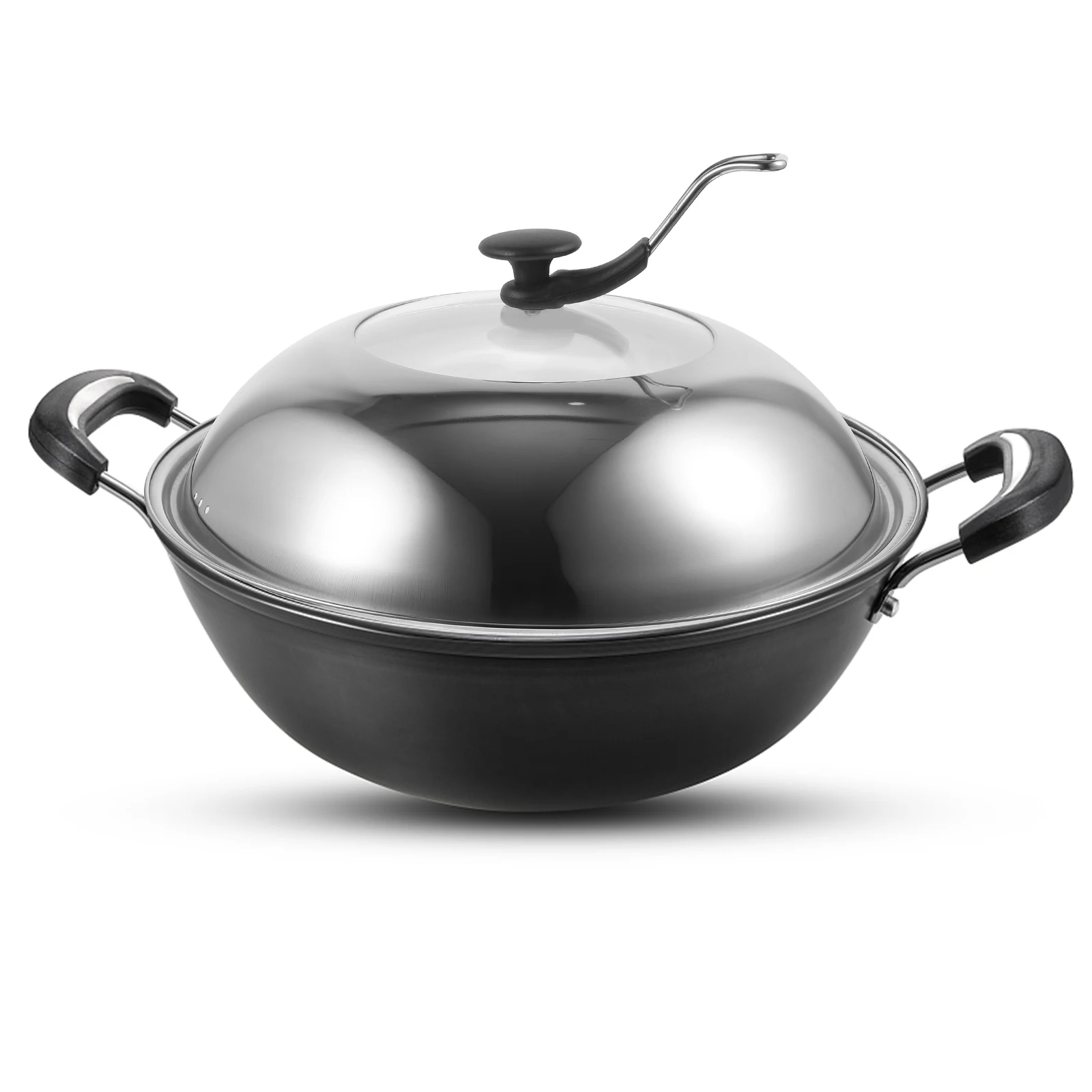 

Stainless Steel Universal Pot Lid Visible Metal Kitchen Cookware Cover for Pots Pans Wok Suitable Home Hotel Restaurant Canteen