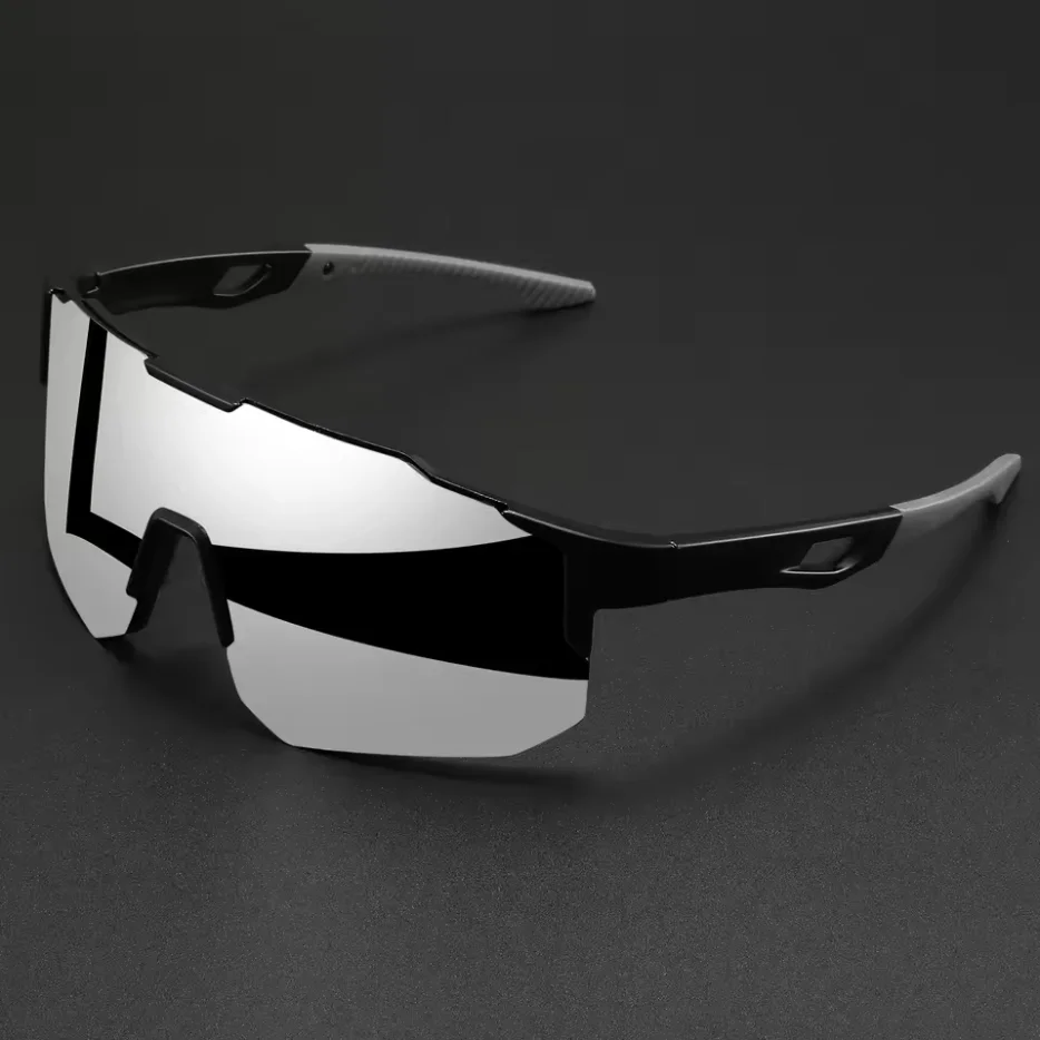 Übergroße Bunte Sportsonnenbrille - Wrap-Around-Design, Unisex Komfortabler Sitz für Radfahren, Wandern & Outdoor-Aktivitäten