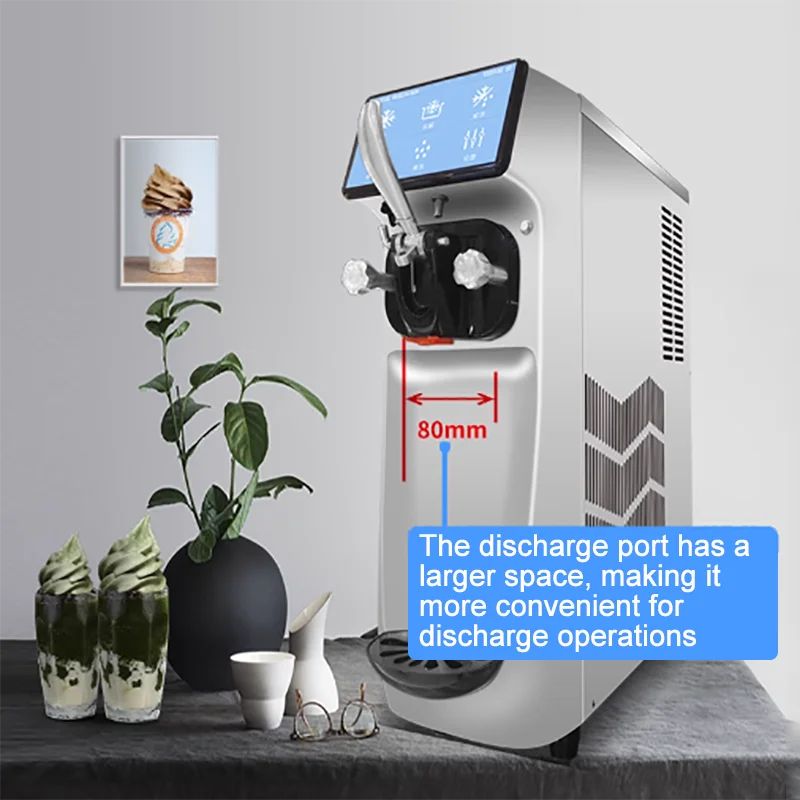 

2025 НОВАЯ простая в эксплуатации коммерческая машина для мягкого мороженого, оборудование для мороженого