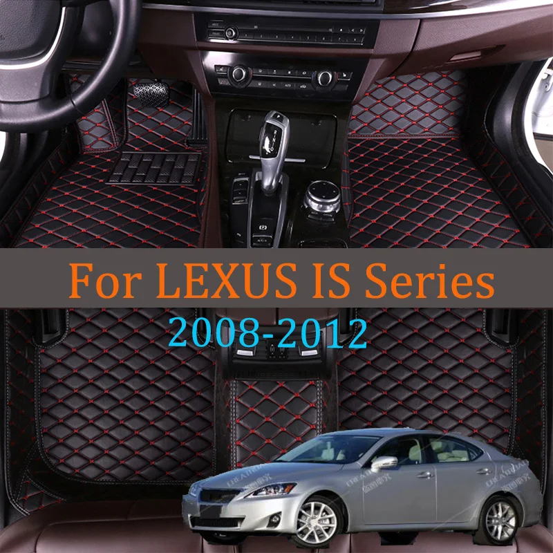 

Custom Leather Car Floor Mats For LEXUS IS Series 200 300 300C 250 250C 2008 2009 2010 2011 2012 Carpet Auto Foot Pads