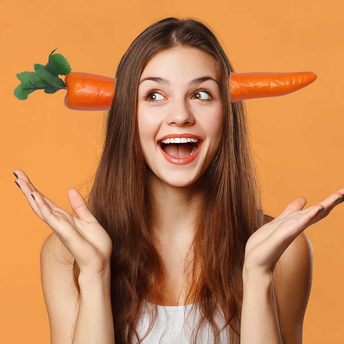 

Головной убор для вечеринки с морковными волосами, головной убор для взрослых, декоративные обручи для волос с морковью для женщин, обручи для волос, пародия для волос с морковью