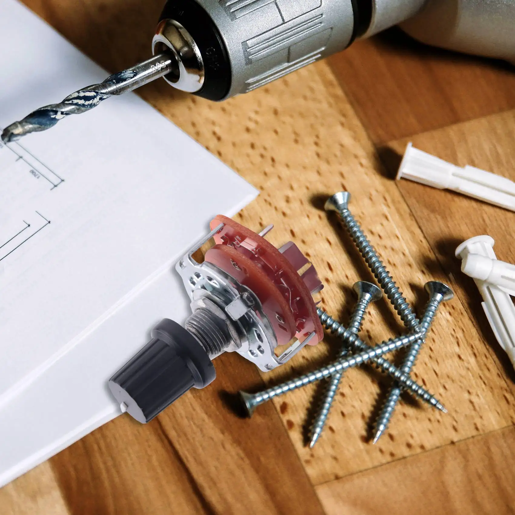 Mesin elektronik 4P3T 4 tiang 3 posisi 2 dek 16 Pin saklar putar