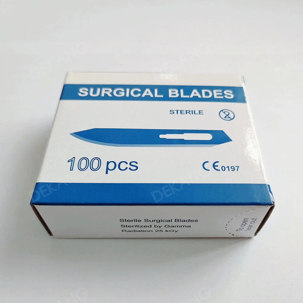 Längliche und verdickte, scharfe und hochharte Einzelklinge aus Edelstahl mit unabhängiger Verpackung