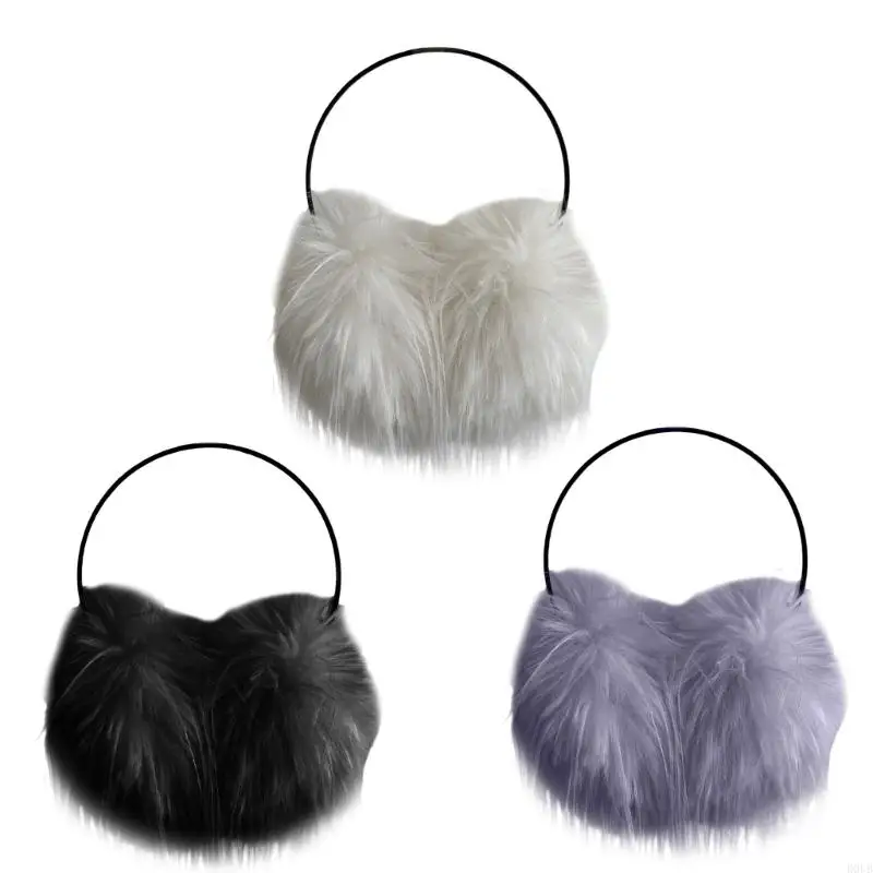 Long Plush Ear Muffs for Cold Weather Fashion Ear Protective Ear Warmers Thick Furry Ear Flaps Outdoor Sport Ear Warmers