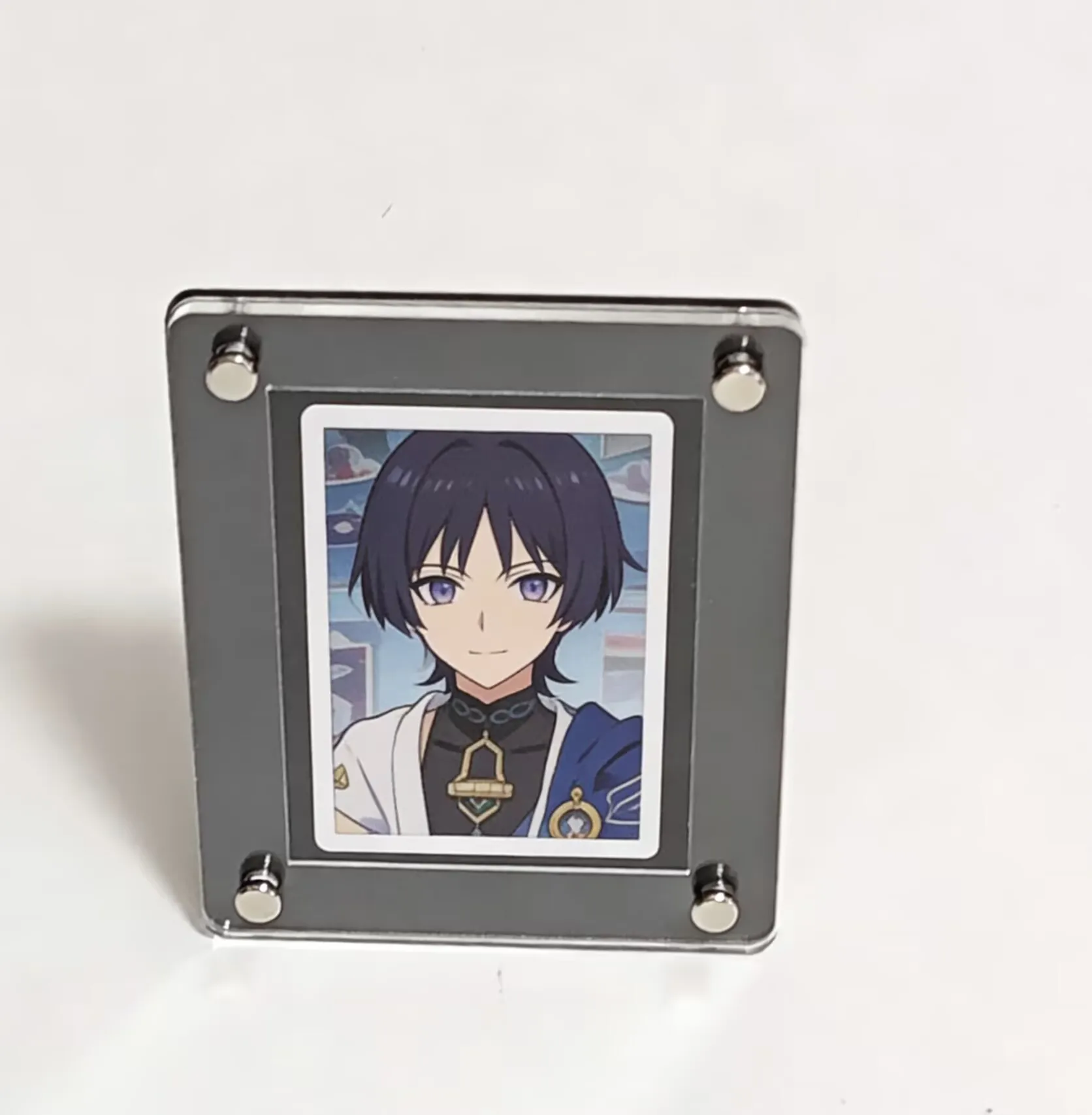 

PTCG Black Display Stand Polaroid Picture Frame Can be Put Anime Character Collection Card Extra Action Stuck Brick-1 Slot