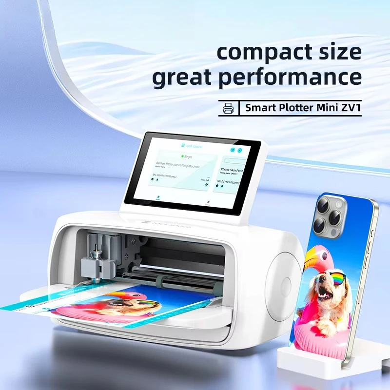 Rock Space 46000 + Model Hydrogel Film Back Cutting Machine UV Glass Screen Protector Maker