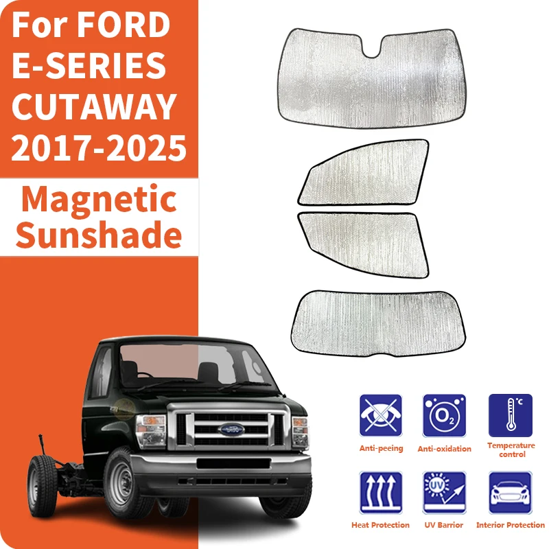 

Custom Car Window Sunshade Anti-UV Car Sun Window Visors Sunshade Covers Accessories For FORD E-SERIES CUTAWAY 2017-2025