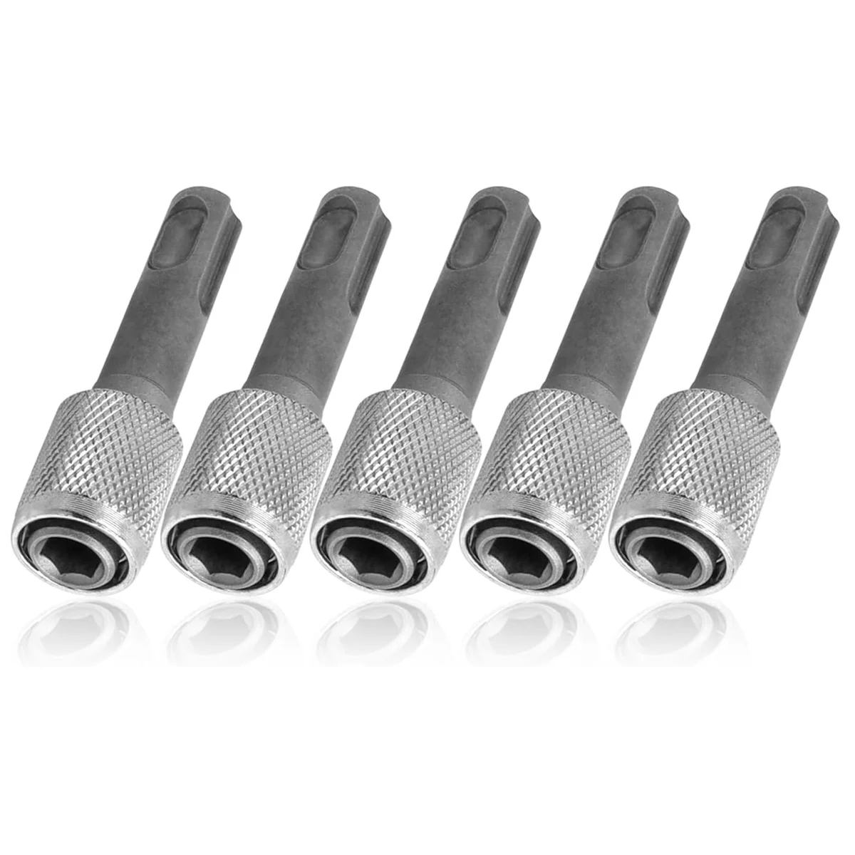 5 Pieces SDS-Plus Shank Drill Chuck Adapters SDS PLUS to 1/4