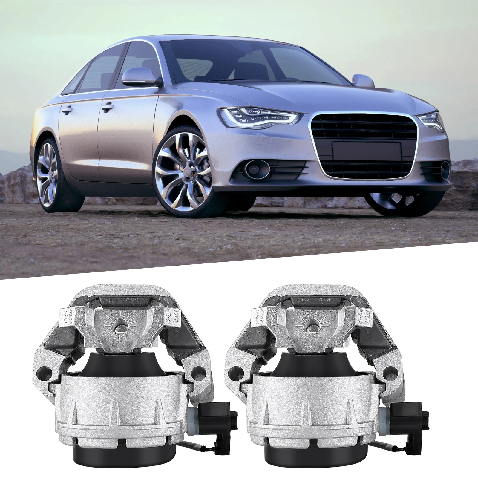 

1 Pair of Engine Mounts Left and Right Compatible for A6 A7 Quattro 4G0199381LE 4G0199381LF