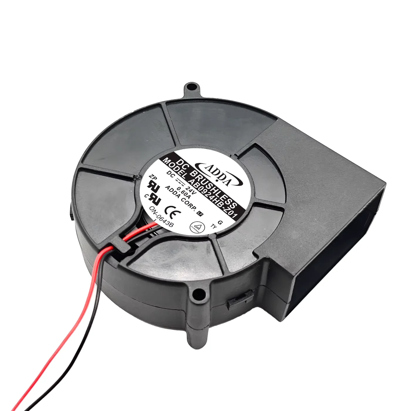 

for ADDA AB0924HB-Z01 24V 0.60A 97x92x33mm Turbo Blower Fan for Industrial CNC/Printers