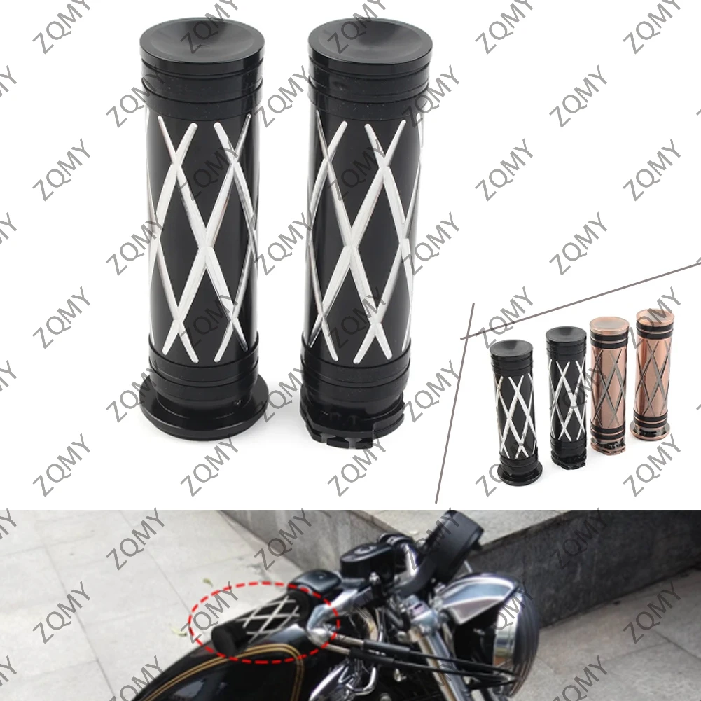 

Motorcycle 1" Handlebar Hand Grips For Harley Touring Dyna Sportster XL883 1200 Softail Dyna VRSC 1Pair