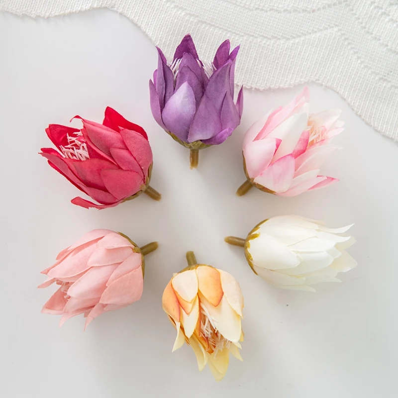 50/100 Stück Ananasblüten Künstliche Blumen aus Seide für Heimdekoration, Tischdekoration, Kränze, Hochzeits- und Brautaccessoires, Kopfbedeckungen, DIY-Geschenke – Detail 2
