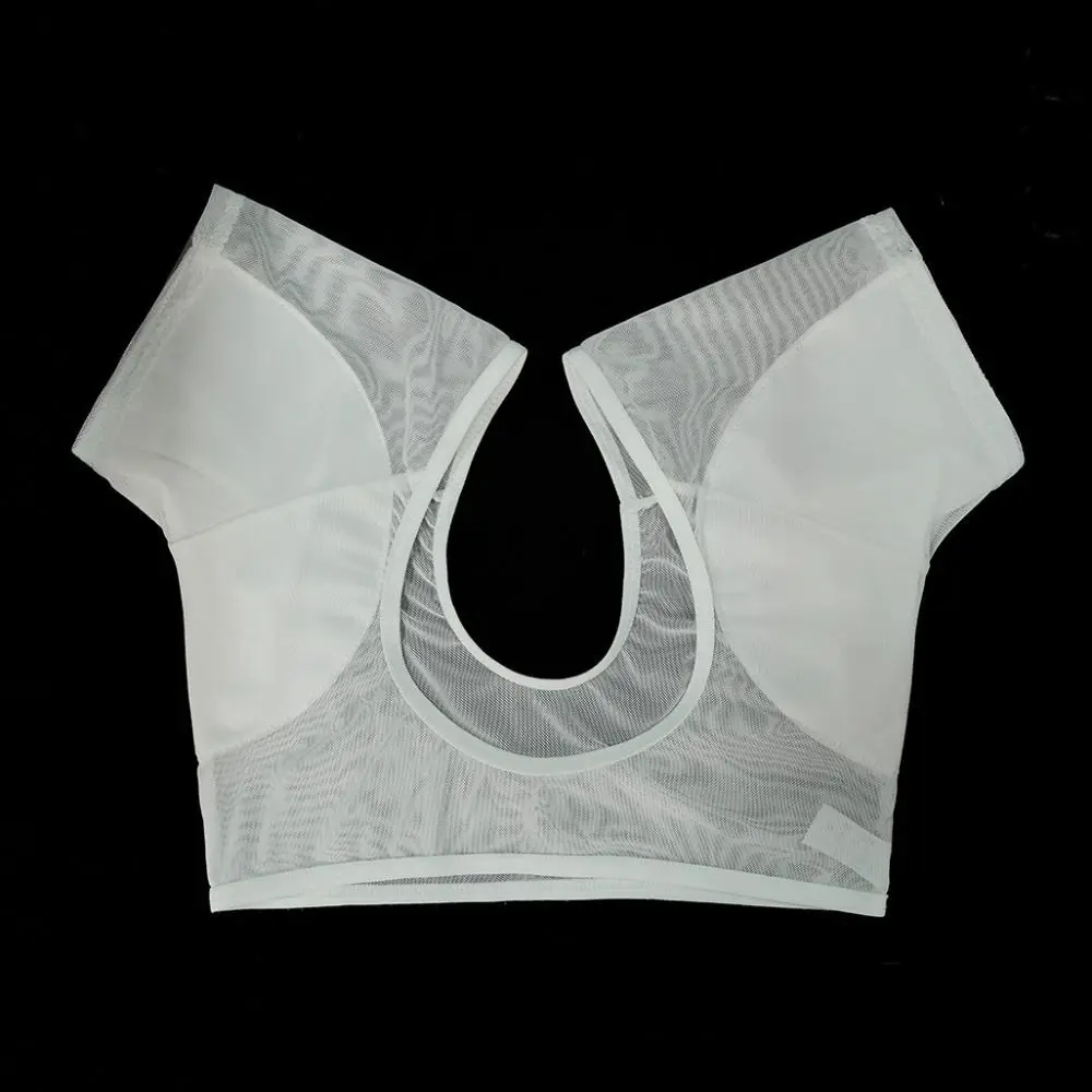 Waschbare T-Shirt-förmige Schweißpads, wiederverwendbare ultradünne Achselpflege-Pads, elastische Mesh-Unterarm-Schweißpads für Kleidung. – Detail 9
